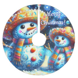 Mexicaanse Volkskunst Sneeuwmannen Sneeuwman Sneeu Kerstboom Rok