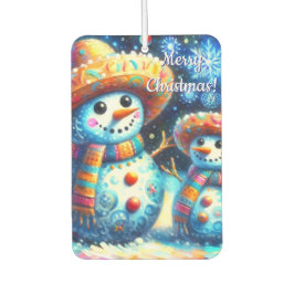 Mexicaanse Volkskunst Sneeuwmannen Sneeuwman Sneeu Luchtverfrisser