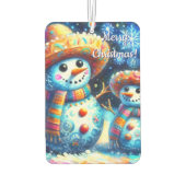 Mexicaanse Volkskunst Sneeuwmannen Sneeuwman Sneeu Luchtverfrisser (Achterkant)