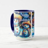 Mexicaanse Volkskunst Sneeuwmannen Sneeuwman Sneeu Mok (Voorkant links)