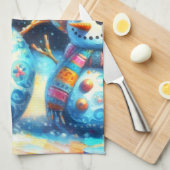 Mexicaanse Volkskunst Sneeuwmannen Sneeuwman Sneeu Theedoek (Quarter Fold)