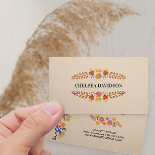 Mexicaanse Volkstuin Bloemen Aards Taan Visitekaartje