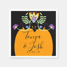 Mexicaanse Volkstuin Bloemen Bruiloft | Halloween  Servet