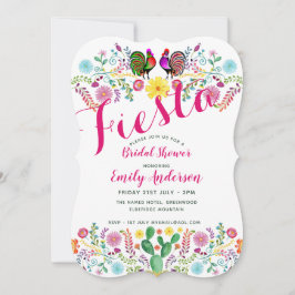 Mexicaanse Vrijgezellenfeest Fiesta Roosters Folk Kaart