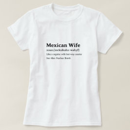 Mexicaanse vrouw grappig woordenboek definitie t-shirt