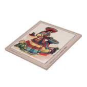 Mexicaanse vrouwelijke muuraan tegeltje (Zijkant)