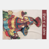 Mexicaanse vrouwelijke muuraan theedoek (Horizontaal)