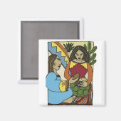 Mexicaanse vrouwen magneet (Voorkant / Achterkant)