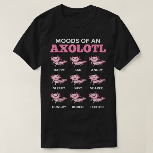 Mexicaanse walvisvis Axolotl salamander-soorten T-shirt (Design voorkant)