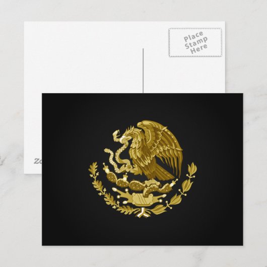 Mexicaanse wapenmantel briefkaart (Voorkant / Achterkant)
