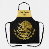 Mexicaanse wapenmantel met een gouden adelaar schort (Voorkant)