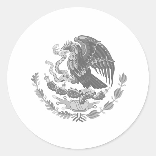 Mexicaanse wapenmantel ronde sticker (Voorkant)