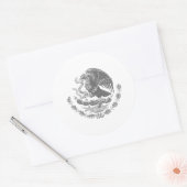 Mexicaanse wapenmantel ronde sticker (Envelop)