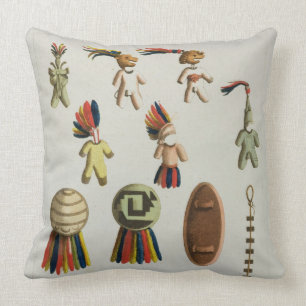 Mexicaanse wapens (kleurenlitho) kussen