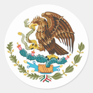 Mexicaanse wapensticker ronde sticker