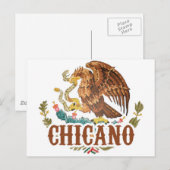 Mexicaanse wapenstilstand Chicano Briefkaart (Voorkant / Achterkant)