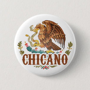 Mexicaanse wapenstilstand Chicano Ronde Button 5,7 Cm