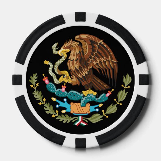 Mexicaanse wapenstilstand Eagle Snake en Cactus Pokerchips (Voorkant)