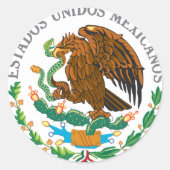 Mexicaanse wapenstilstand ronde sticker (Voorkant)