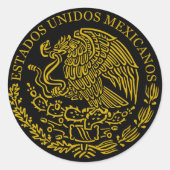 Mexicaanse wapenstilstand ronde sticker (Voorkant)