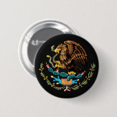 Mexicaanse wapenstok ronde button 5,7 cm (Voorkant /achterkant)