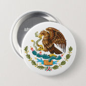 Mexicaanse wapenstok ronde button 7,6 cm (Voorkant /achterkant)
