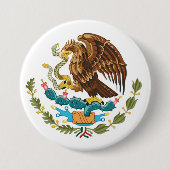 Mexicaanse wapenstok ronde button 7,6 cm (Voorkant)