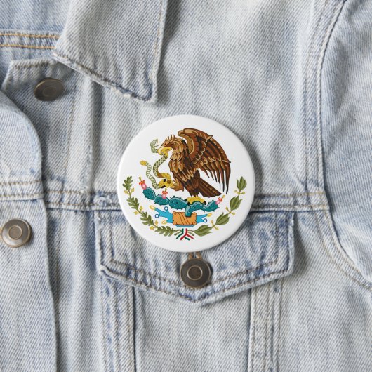 Mexicaanse wapenstok ronde button 7,6 cm (In situ)