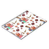 Mexicaanse warme chocolade Molinillo Whisk Pattern Notitieboek (Linkerzijde)