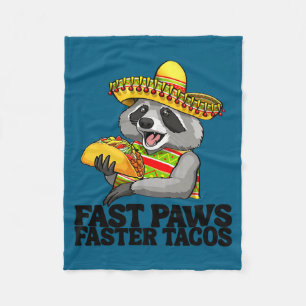 Mexicaanse wasbeer cinco de mayo grappig schattig fleece deken