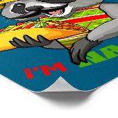 Mexicaanse wasbeer cinco de mayo grappig schattig  poster (Hoek)