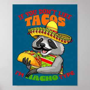 Mexicaanse wasbeer cinco de mayo grappig schattig poster