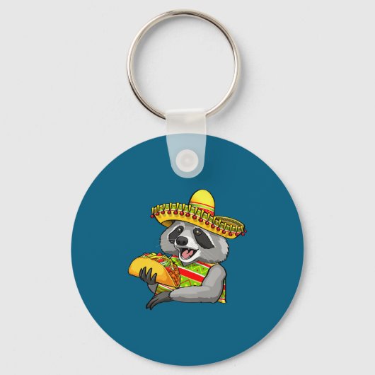Mexicaanse wasbeer cinco de mayo grappig schattig  sleutelhanger (Voorkant)