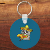 Mexicaanse wasbeer cinco de mayo grappig schattig  sleutelhanger (Voorkant)