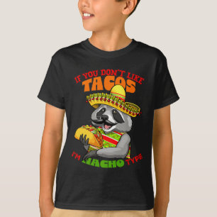 Mexicaanse wasbeer cinco de mayo grappig schattig t-shirt