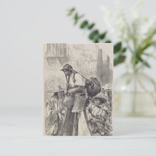 Mexicaanse waterdrager briefkaart (Staand voorkant)