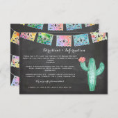 Mexicaanse Waterverf Cactus-kaart Informatiekaartje (Voorkant / Achterkant)