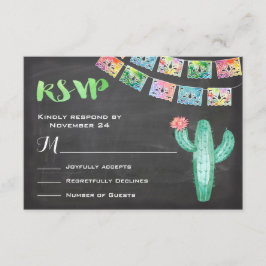 Mexicaanse Waterverf Cactus RSVP-kaart RSVP Kaartje
