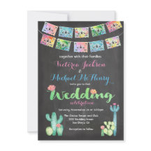 Mexicaanse Waterverf Cactus-uitnodigingen