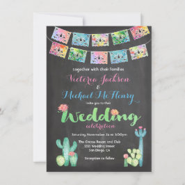 Mexicaanse Waterverf Cactus-uitnodigingen Kaart