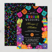 Mexicaanse Waterverf Florals Wedding Kaart (Voorkant / Achterkant)