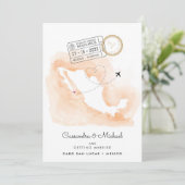 Mexicaanse Waterverf Map | Cabo | Bestemmingswedde (Staand voorkant)