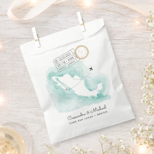 Mexicaanse Waterverf Map | Cabo | Bestemmingswedde Bedankzakje (Geknipt)