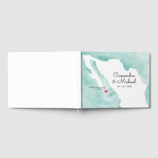 Mexicaanse Waterverf Map | Cabo | Bestemmingswedde Gastenboek (Volledig)