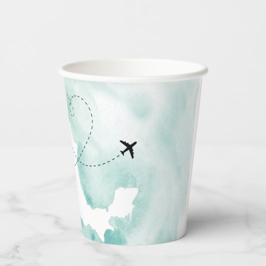 Mexicaanse Waterverf Map | Cabo | Bestemmingswedde Papieren Bekers (Achterkant)