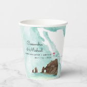 Mexicaanse Waterverf Map | Cabo | Bestemmingswedde Papieren Bekers (Voorkant)