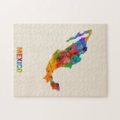 Mexicaanse Waterverf Map Legpuzzel (Horizontaal)