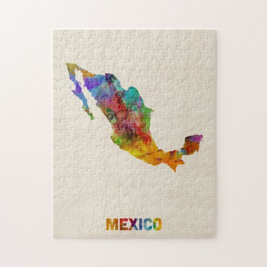 Mexicaanse Waterverf Map Legpuzzel (Verticaal)