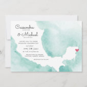 Mexicaanse Waterverf Map | Playa del Carmen Kaart (Voorkant)