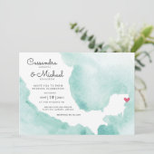 Mexicaanse Waterverf Map | Playa del Carmen Kaart (Staand voorkant)